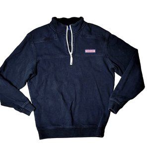 Vineyard Vines shep 3/4 zip navy blue sweat shirt size XS womens 100% cotton
